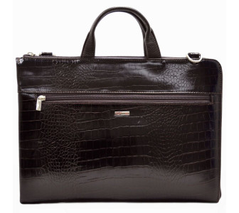 Мужской кожаный портфель Desisan коричневый 1349-19