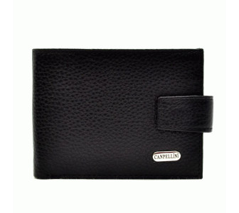 Кожаный мужской кошелек Canpellini черный