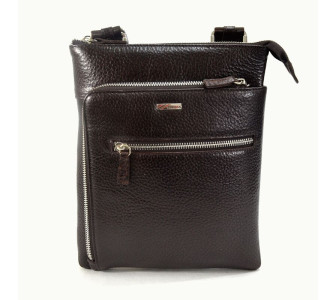 Мужская кожаная сумка DESISAN коричневая 1459-019