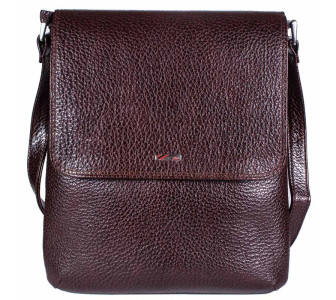 Мужская кожаная сумка DESISAN коричневая 1461-019