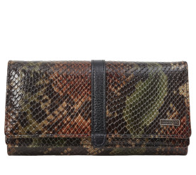 Женский кожаный кошелек Desisan с тиснением под змею