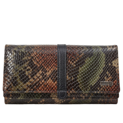 Женский кожаный кошелек Desisan с тиснением под змею – Фото 1