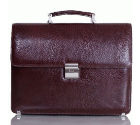 Мужской кожаный портфель Desisan коричневый 2005-019