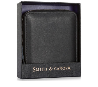 Женский кожаный кошелек Smith & Canova черный