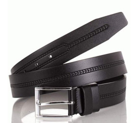 Кожаный ремень Y.S.K. черный 3_5_3030black