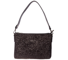 Женская кожаная сумка Desisan черный 3012-416 замш