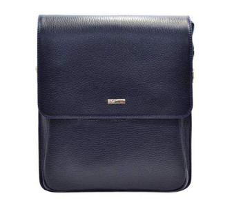 Мужская кожаная сумка DESISAN синяя 3027-315