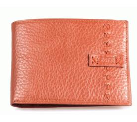 Кожаный мужской кошелек Grass рыжий