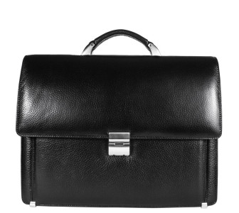Мужской кожаный портфель DESISAN 319-011 черный