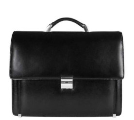 Мужской кожаный портфель DESISAN 319-1 черный