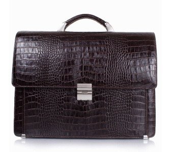 Мужской кожаный коричневый портфель Desisan 319-19