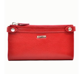 Женский кожаный кошелек Desisan красный