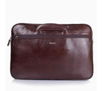 Мужской кожаный портфель Desisan коричневый 321-019