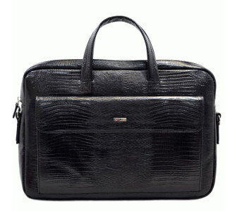 Мужской кожаный портфель Desisan черный 340-143 лазер