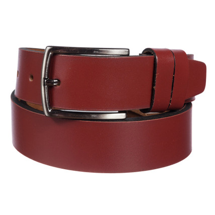 Кожаный ремень Y.S.K бордовый 3,5-2007-13 – Фото 1