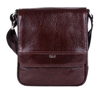 Мужская кожаная сумка DESISAN коричневая 417-019