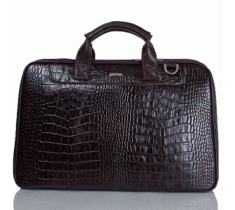 Мужской кожаный портфель Desisan коричневый 7007-19