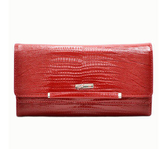 Женский кожаный кошелек Desisan красный