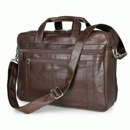 Мужская кожаная сумка Buffalo Bags коричневая 7319C – Фото 1
