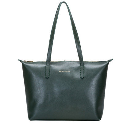 Кожаная женская сумка Smith &amp; Canova зеленая 92904 GREEN – Фото 1