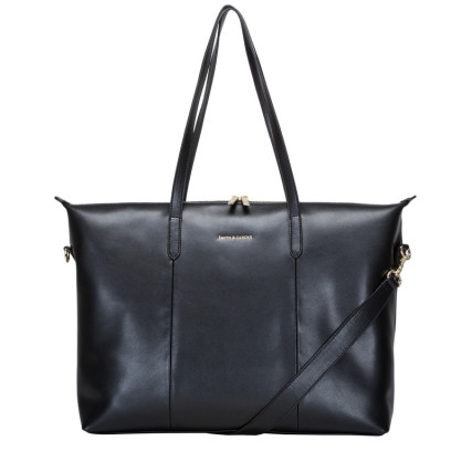 Кожаная женская сумка Smith &amp; Canova черная 92905 BLK – Фото 1