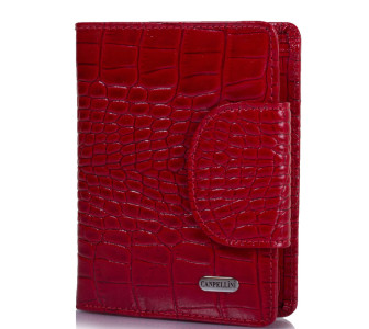 Женский кожаный кошелек Canpellini красный
