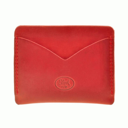 Кард-кейс (слим) кожаный 5.0 Blanknote красный BN-KK-5-coral – Фото 1