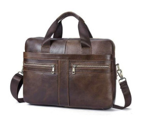 Коричневый кожаный портфель Bexhill Bx1120C