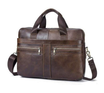 Коричневый кожаный портфель Bexhill Bx1120C