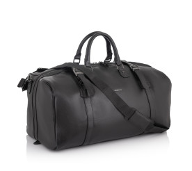 Дорожная кожаная сумка Giorgio Ferretti (Италия) черная GF107black