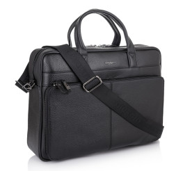 Мужской черный кожаный портфель Giorgio Ferretti (Италия) GF201850048Ablack