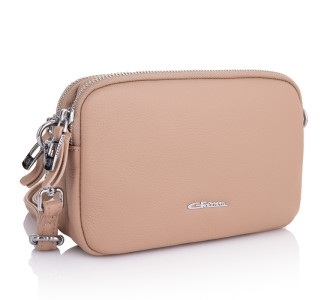Кожаная сумочка на плечо Giorgio Ferretti (Италия) бежевая GF201850087Cbeige