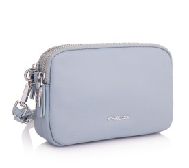 Кожаная сумочка на плечо Giorgio Ferretti (Италия) голубая GF201850087Cblue