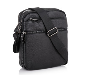 Мужская кожаная сумка Giorgio Ferretti (Италия) черная GF201850173black