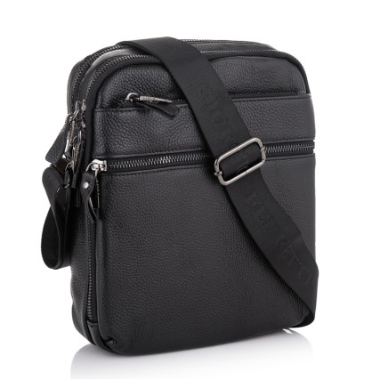 Мужская кожаная сумка Giorgio Ferretti (Италия) черная GF201850173black – Фото 1
