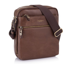 Мужская кожаная сумка Giorgio Ferretti (Италия) коричневая GF201850173brown2