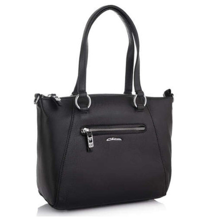 Кожаная женская сумка Giorgio Ferretti (Италия) черная GF2018888Cblack – Фото 1
