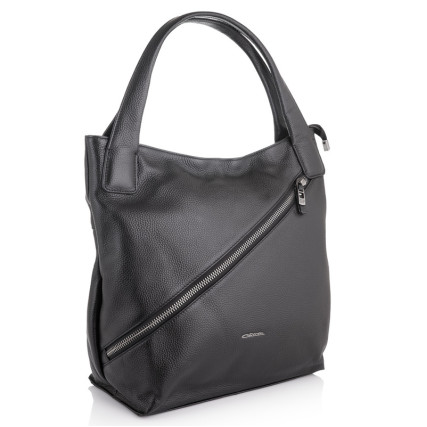Кожаная женская сумка Giorgio Ferretti (Италия) черная GF2019010Dblack – Фото 1