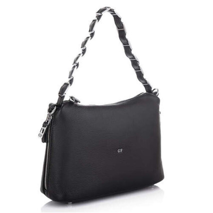 Кожаная сумка на плечо Giorgio Ferretti (Италия) черная GF2019058Eblack – Фото 1