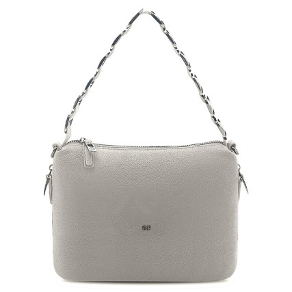 Кожаная сумка на плечо Giorgio Ferretti (Италия) серая GF2019058Elgrey – Фото 1