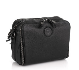 Кожаная сумка на плечо Giorgio Ferretti (Италия) черная GF2019083Bblack