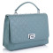 Кожаная сумка на плечо Giorgio Ferretti (Италия) голубая GF2019132Alblue