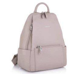Женский кожаный рюкзак Giorgio Ferretti (Италия) светло-серый GF2019157Algrey