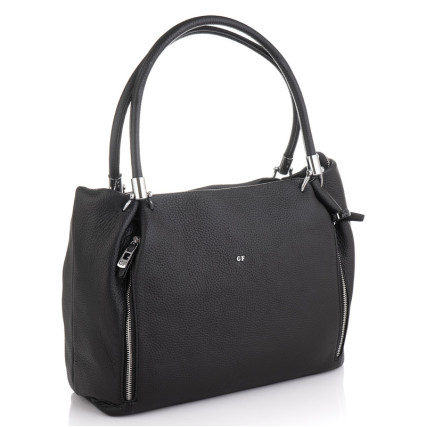 Кожаная сумка Giorgio Ferretti (Италия) черная GF2019160Ablack – Фото 1