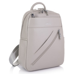 Женский кожаный рюкзак Giorgio Ferretti (Италия) светло-серый GF2019188Agrey