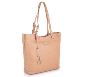 Кожаный женский шоппер Giorgio Ferretti (Италия) бежевая GF2019201beige