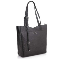 Кожаный женский шоппер Giorgio Ferretti (Италия) черная GF2019201black