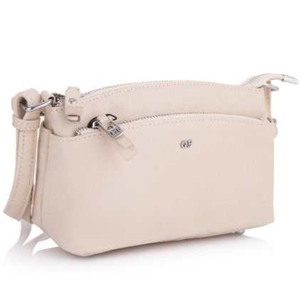 Кожаная сумочка на плечо Giorgio Ferretti (Италия) бежевая GF2019829Bbeige – Фото 1