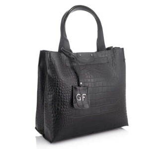 Кожаная деловая сумка Giorgio Ferretti (Италия) черная GF2019831Dblack