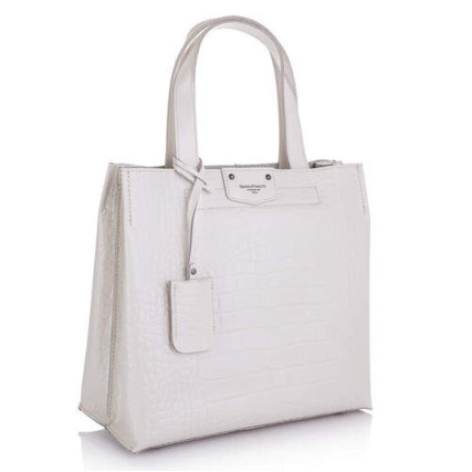 Кожаная деловая сумка Giorgio Ferretti (Италия) белая GF2019831Dwhite – Фото 1